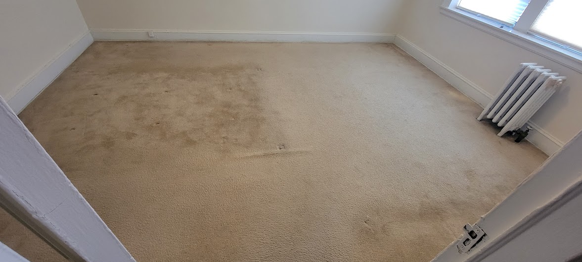 Before carpet removal in Queens, NY
