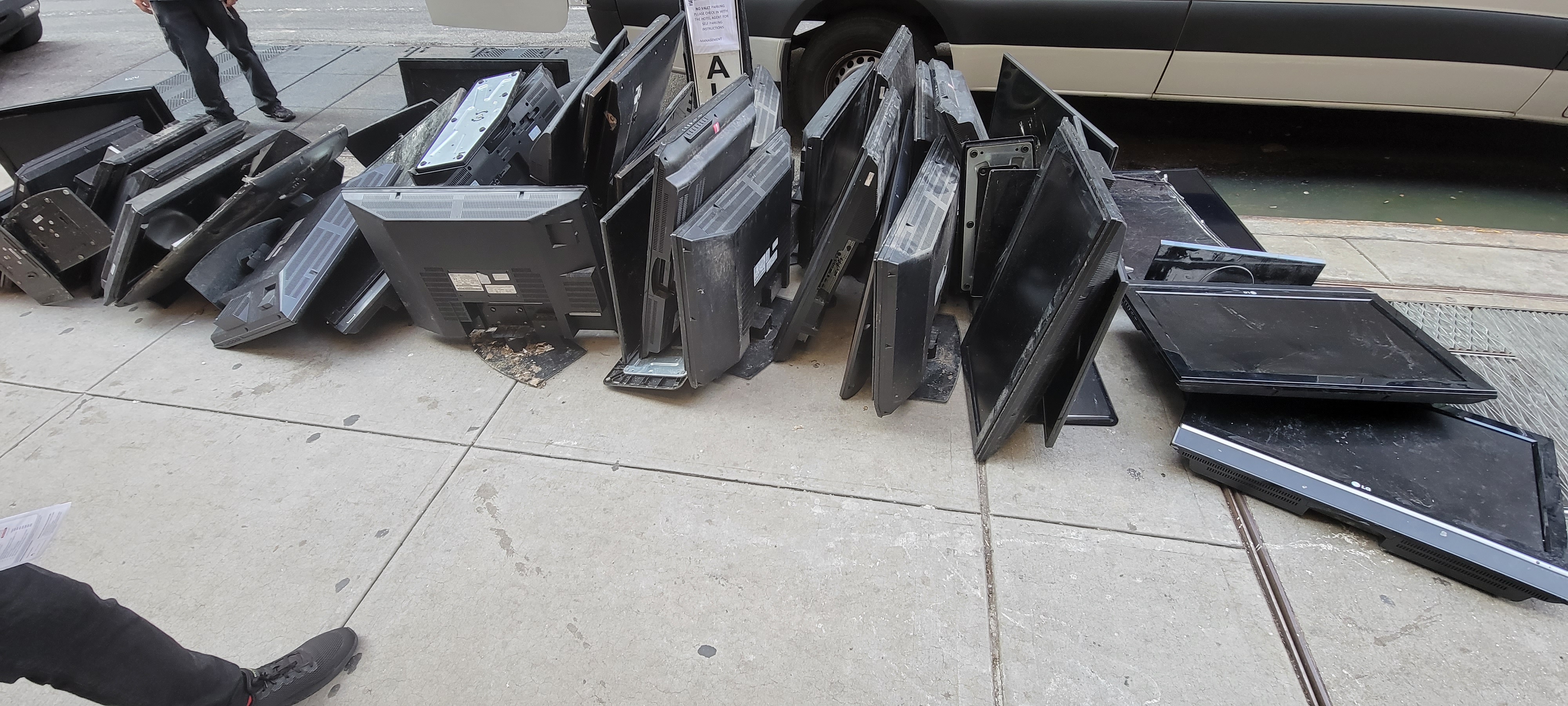 Before electronics pickup in NYC, NY