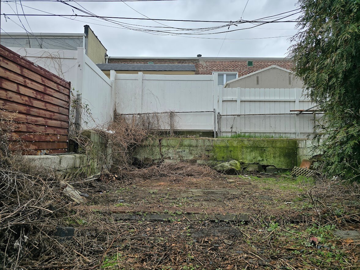 Shed after removal in NYC