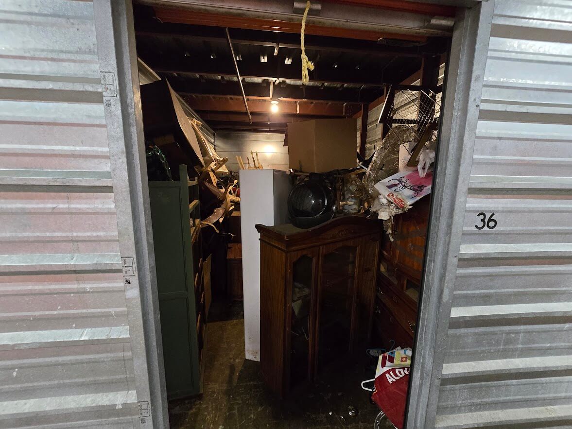 Storage unit before cleanout in NYC